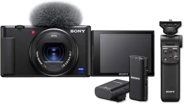 Sony® | ZV-1 Vlog Camera + GP-VPT2BT Grip + ECM-W2BT Microphone