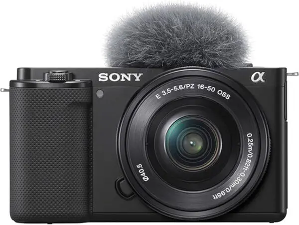 Sony® | ZV-E 10 Camera + 16-50mm f/3.5-5.6 Lens and Wireless Microphone