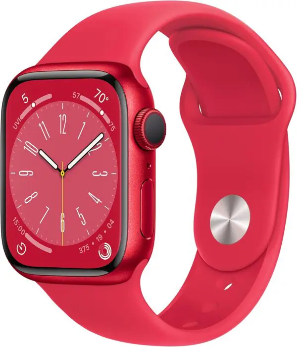 Apple® | Apple Watch Series 8 GPS + Cellular - Sport Band - Red