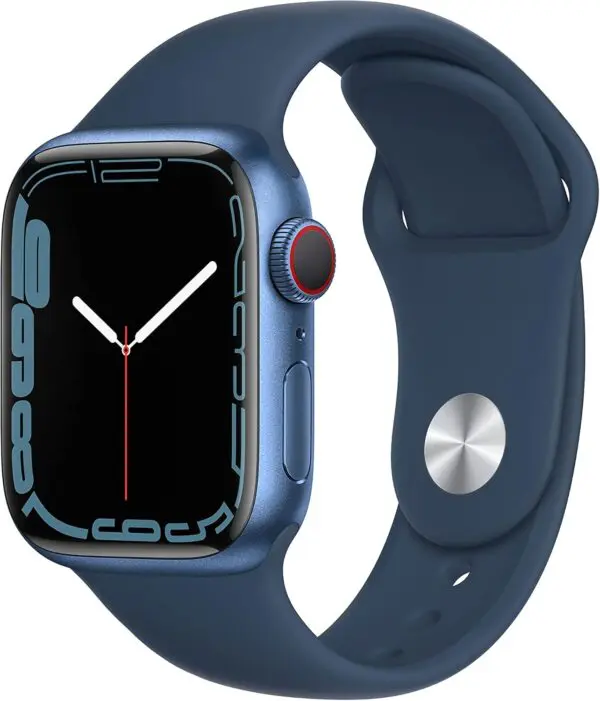 Apple® | Apple Watch Series 7 GPS + Cellular - Sport Band - Blue