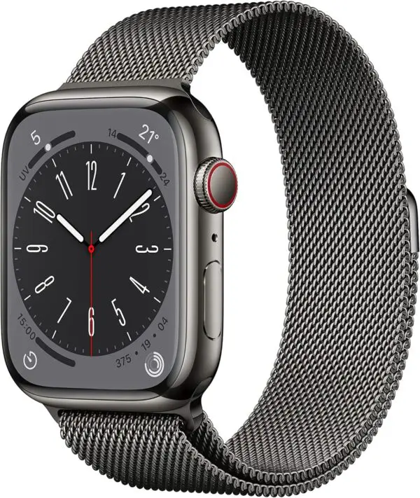 Apple® | Apple Watch Series 8 GPS + Cellular - Milanese Loop - Graphite